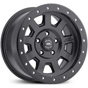 17X8.5 BMF 520SB SSD Satin Black w/ Aluminum Lip Bolts REV