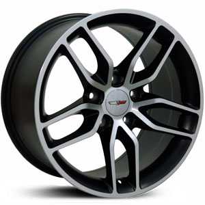 Chevy Corvette Stingray Style (CV18) Machined Black
