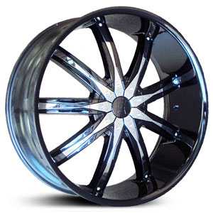 22x9.5 Dcenti DW29 Black w/ Chrome Inserts MID