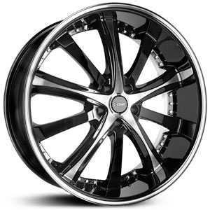 22x9.0 Dcenti DW707 Machined Black RWD