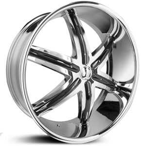 22x9.5 Dcenti DW9B Chrome w/ Black Inserts MID