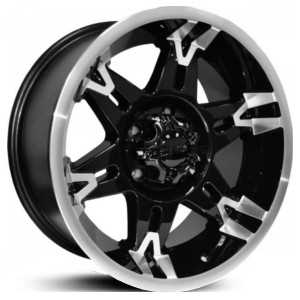 15x8.0 Dcenti DW902 Black w/ Machined Lip RWD