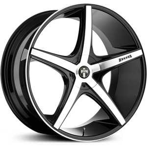 20x10 Dub S113 Rio-5 Black Machined HPO