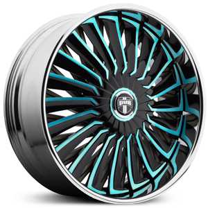 22x9.5 Dub S717 Turbine Spinner Custom Finish RWD