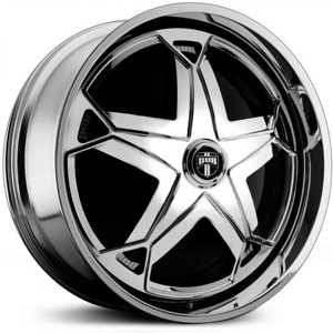 22x8.5 Dub S729 Scratch Spinner Chrome MID
