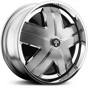 20x8.5 Dub S744 H.A.M. Spinner Chrome MID