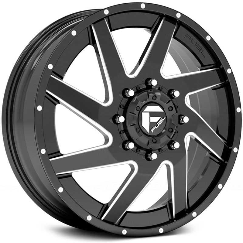 24x8.25 Fuel Offroad D265 Renegade Dually Black Milled HPO