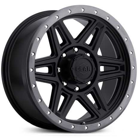 20X9 Gear Alloy Endurance 739B Satin Black w/ Aluminum Lip Bolts MID
