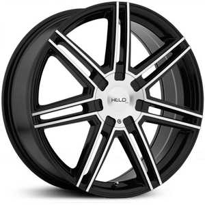 20x8 Helo HE884 Gloss Black W/ Machined Face HPO