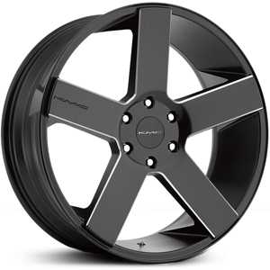 20x8.5 KMC 690 KM690 Satin Black Black  W/ Milling HPO
