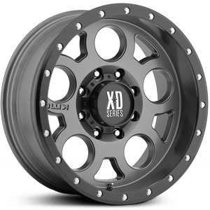 20x10 KMC XD Series XD126 Matte Gray W/ Black Ring REV