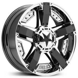22x12 KMC XD Series XD811 Rockstar II PVD With Matte Black Inserts REV