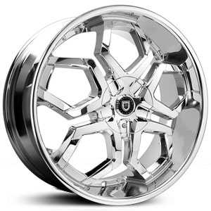 24x10 Lexani Hydra Full Chrome Covered Cap RWD