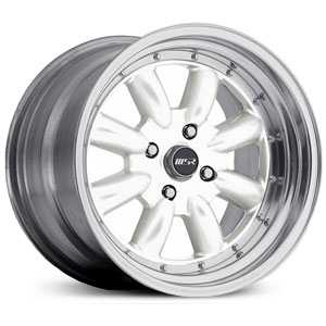 17x9.5 MSR 230 Polished with White center RWD