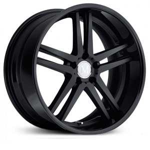 19x8.5 Mandrus Simplex Matte Black W/Gloss Black HPO