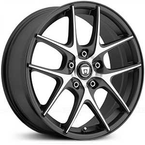 18x8 Motegi MR128 Satin Black W/ Machined Face HPO