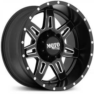 Moto Metal MO975 Satin Black Black  W/ Milling