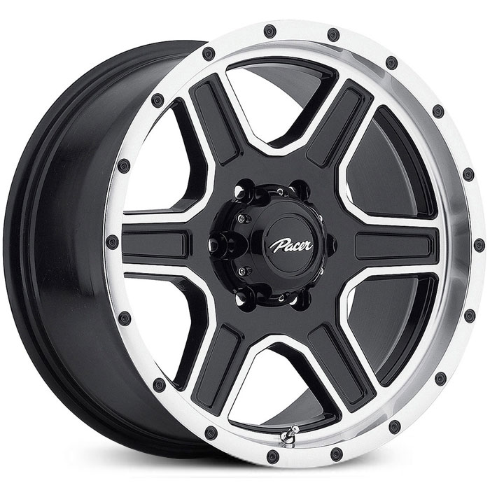 15X10 Pacer 165MB Navigator Gloss Black w/ Diamond Cut Accents & Clear-Coat REV