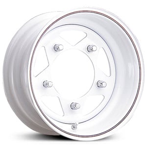 15X6 Pacer 81W  VW White Baja 5 Spoke White REV