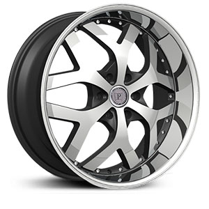 22x9.5 Phino 148B Machined Face & Lip Stripe MID