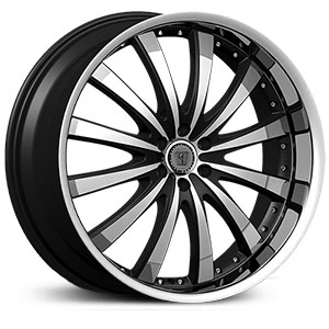 22x9.5 Phino 168B Machined Face & Lip Stripe MID