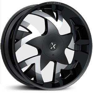 24x9 RockNStarr 962 Stones Black w/ Chrome Inserts MID