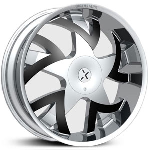 24x9 RockStarr 962 Stones Chrome w/ Black Inserts RWD
