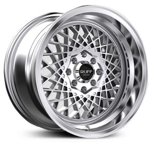 15x8.5 Ruff Racing R362 Silver Machined Lip MID