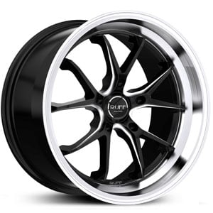 18X9 Ruff Racing R958 Satin Black W/ Milled HPO
