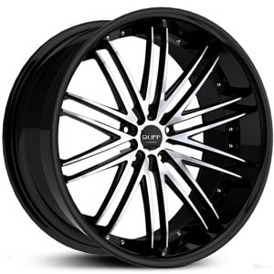 20x10 Ruff Racing R980  Black W / Machined Face HPO