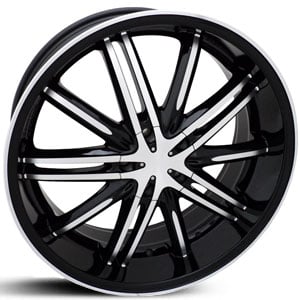 20x8.5 SIK 55 Black Machined HPO