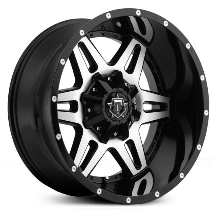 20X10 TIS 538MB Gloss Black w/ Mirror Machined Face & Chrome T-Star Cap REV