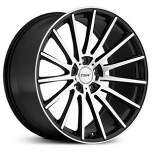 19X8.5 TSW Chicane Gloss Black w/ Mirror Cut Face RWD