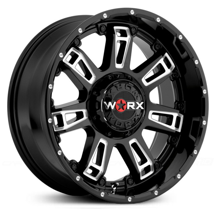 20X9 Worx 808BM Beast II Gloss Black w/ Milled Accents MID