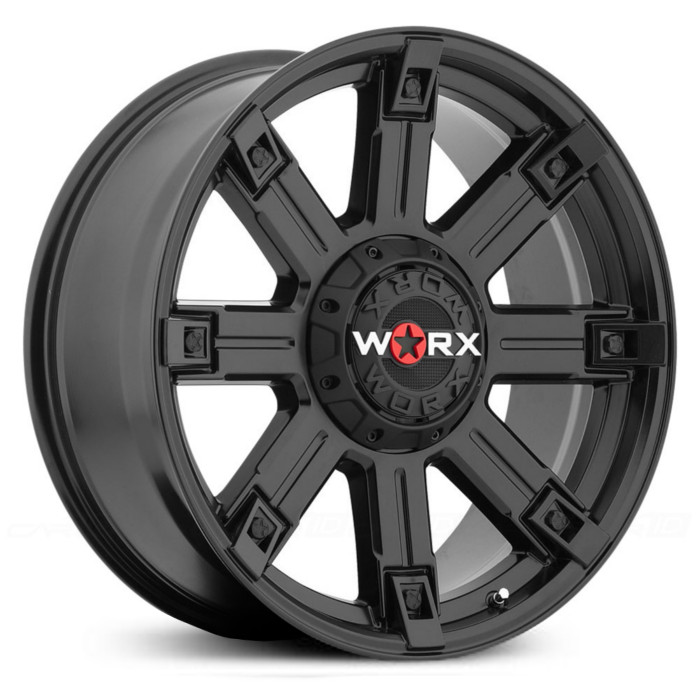 18X9 Worx 806SB Triton Satin Black RWD