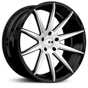 20x8.5 XO Wheels Sydney Matte Black w/Brushed Face/Milled Sides /w Silver caps HPO
