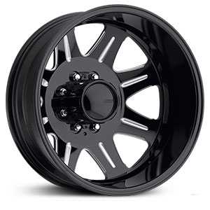 16x6 Eagle Alloy Dually wheels 057 Black REV
