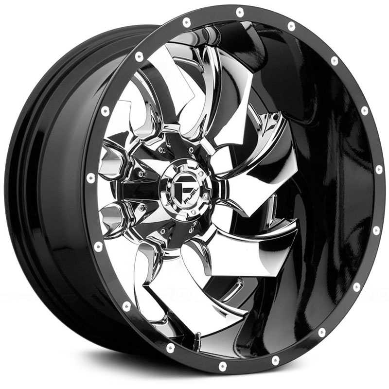 20x14 Fuel Offroad D240 Cleaver Chrome & Gloss Black REV