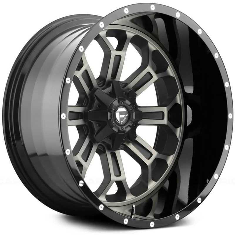20x12 Fuel Offroad D268 Crush Matte Black & Machined w/ Dark Tint REV