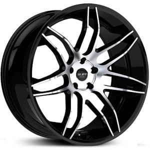 22X9 Ruff Racing R960  Black W / Machined Face RWD