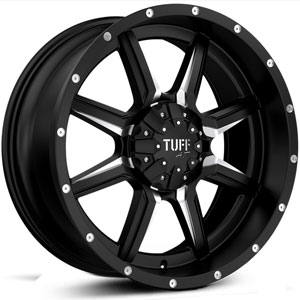 20x9 Tuff T-14 Satin Black w/ Milling MID