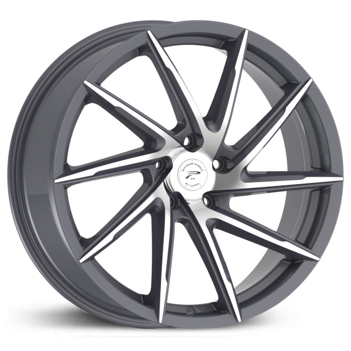 17x7.5 Platinum Hawk 433GN Satin Graphite with Diamond Cut Face & Clear-Coat HPO