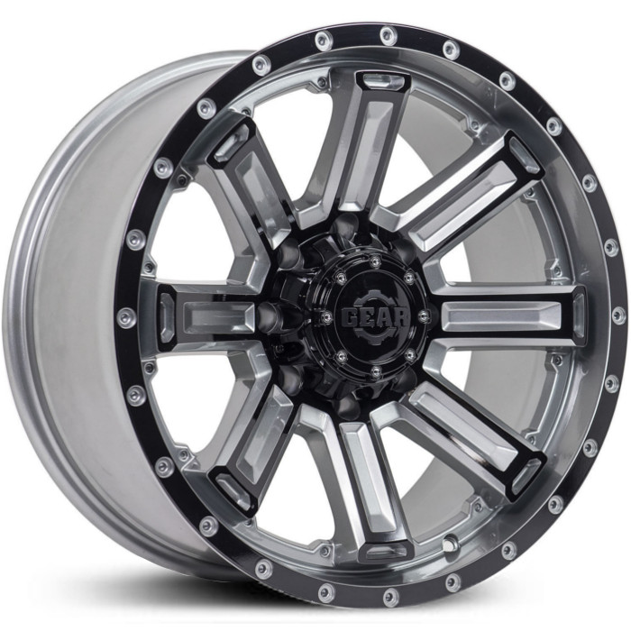 17x9 Gear Alloy Switchback 738GB Gloss Gunmetal with Gloss Black Spoke and Lip Accents RWD