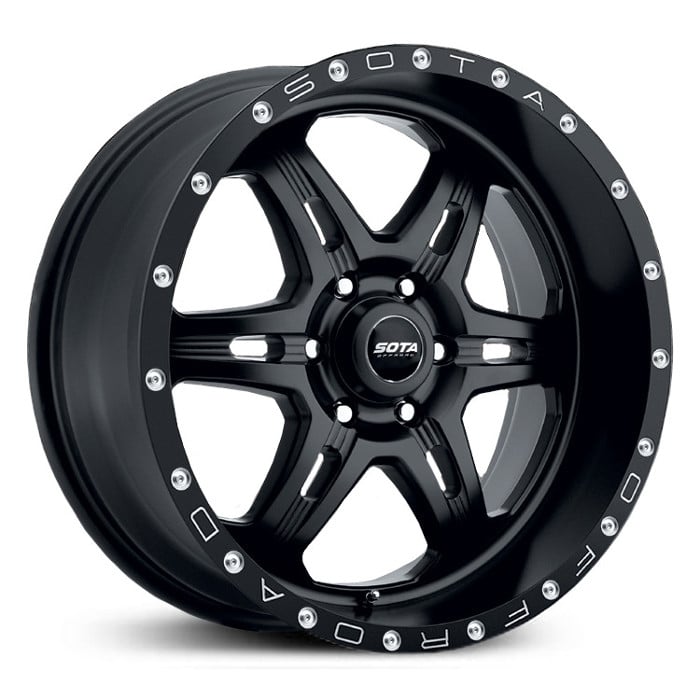 20x9 SOTA Offroad F.I.T.E. 567SB Stealth Black - Satin Black with Machined Lip Accents RWD