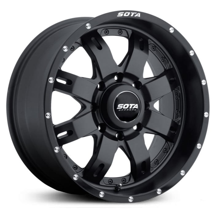 20x10 SOTA Offroad R.E.P.R. 565SB Stealth Black - Satin Black with Machined Lip Accents REV