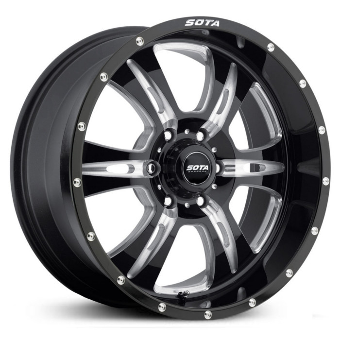 20x10 SOTA Offroad Rehab 564DM Death Metal Black - Gloss Black with Full CNC Milling REV