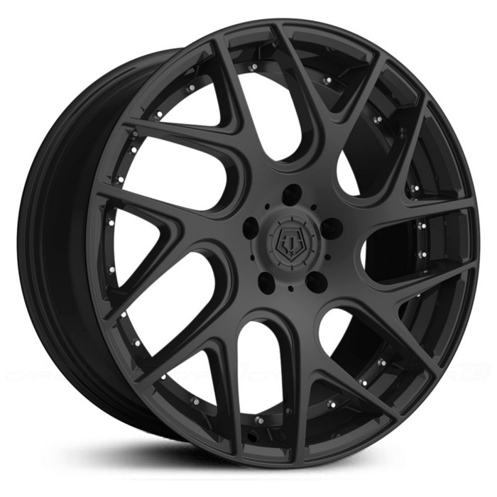 20x8.5 TIS 542B Gloss Black with Chrome Rivets HPO