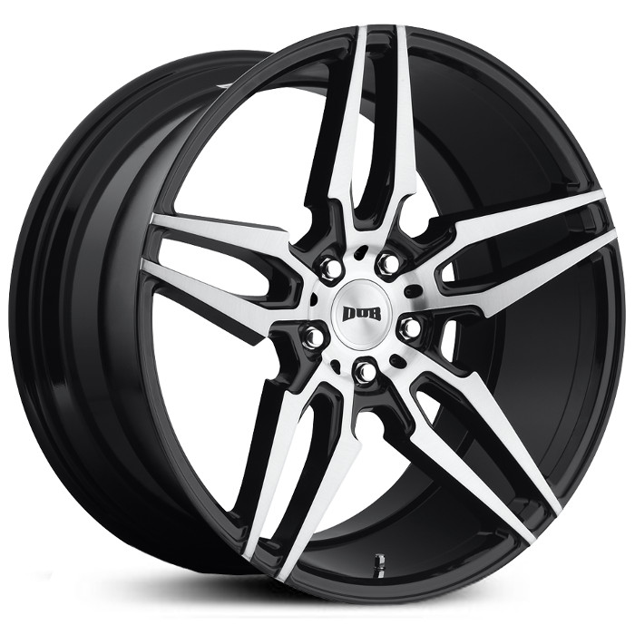 20x9 Dub S215 Attack 5 Gloss Black Brushed HPO