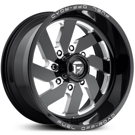 22x12 Fuel Offroad D582 Turbo 8 Lug Gloss Black & Milled MID