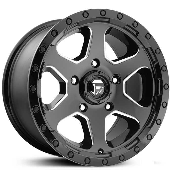 17x9 Fuel Offroad D590 Ripper Gloss Black w/ Milled Accents HPO